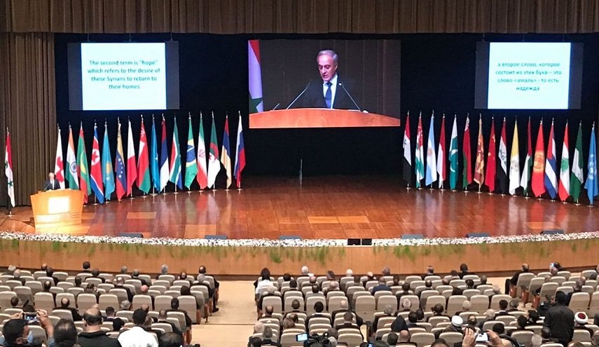 بالصور.. إنطلاق أعمال المؤتمر الدولي حول عودة اللاجئين السوريين بدمشق