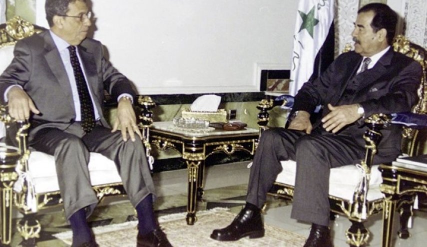 عمرو موسى صرخ بوجه صدام والاخير يفوض الاول التحدث باسم العراق!!