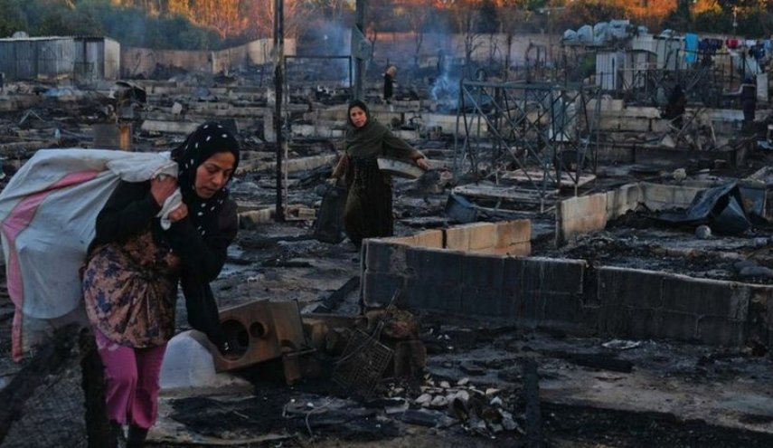 حزب الاتحاد طالب السلطة اللبنانية الى معاقبة مُحرقي مخيم النازحين