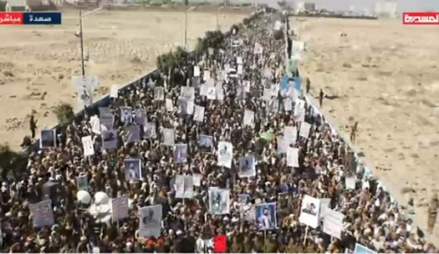 مسيرة جماهيرية حاشدة في صعدة احياء لذكرى الشهداء