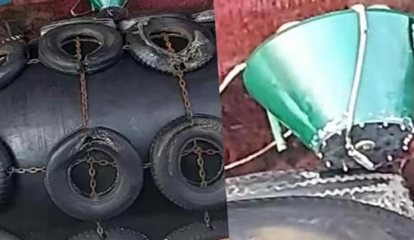 بالصور.. مكافحة المتفجرات العراقية تتلف اللغم البحري الملتصق بناقلة نفطية
