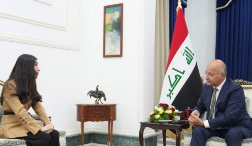 الرئيس العراقي: نأمل الإسراع بتشريع قانون الناجيات الإيزيديات
