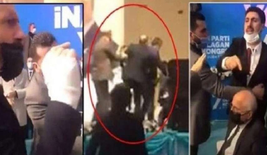 تركيا... عراك بالأيدي في مؤتمر لحزب أردوغان باسطنبول 