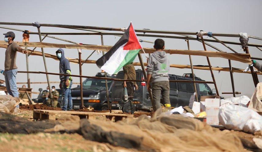 قوات الاحتلال تقتحم خربة حمصة وتفكك خيام الفلسطينيين