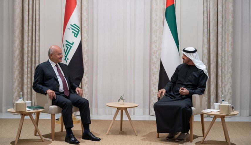 برهم صالح يلتقي ولي عهد أبوظبي.. وهذا ما تم بحثه
