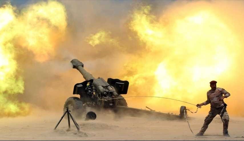 مدفعية الحشد تستهدف تجمعاً لعناصر داعش في صلاح الدين