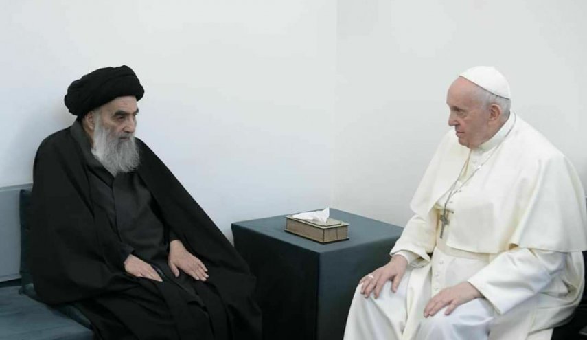بالصور.. البابا يغادر مكتب السيد السيستاني ويتوجه الى مدينة 