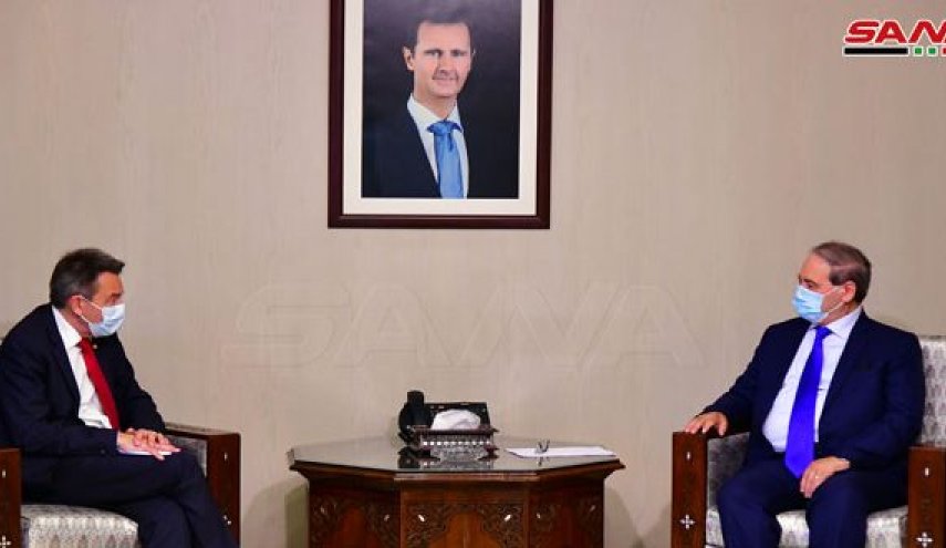 المقداد يبحث مع ماورير تعزيز التعاون والتنسيق مع الصليب الأحمر الدولي