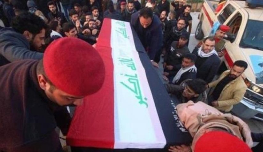 اهالي كركوك يشيعون أحد شهداء الحشد بعد هجوم لـ ’داعش’ الارهابي  