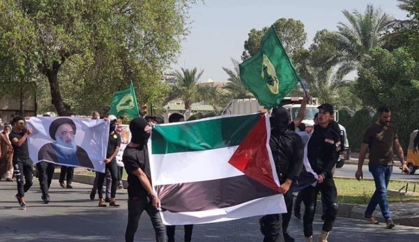 شاهد..العراقيون يتوجهون إلى ساحة التحرير للمشاركة في الوقفة التضامنية مع الفلسطين