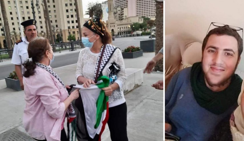 اختفاء شاب مصري رفع علم فلسطين في ميدان التحرير منذ يومين
