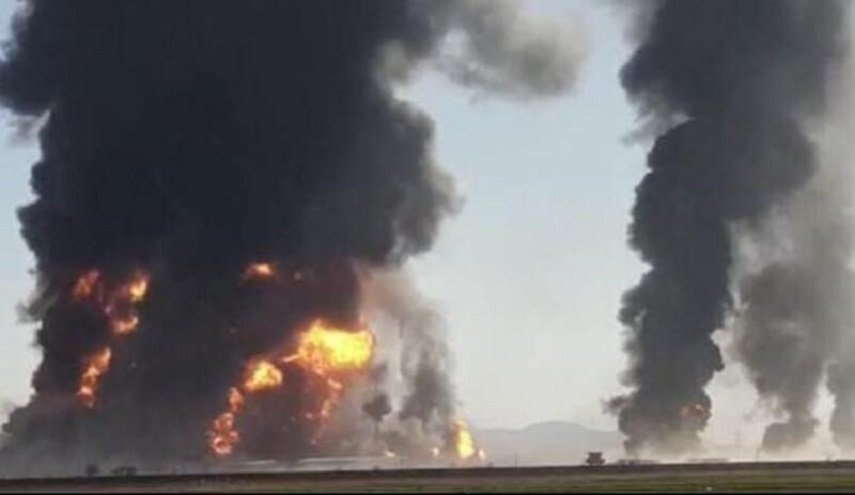 حريق في منطقة أبو نصر الحدودية بين أفغانستان وايران