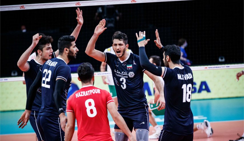 ايران تواصل سلسلة انتصاراتها في دوري الامم بكرة الطائرة