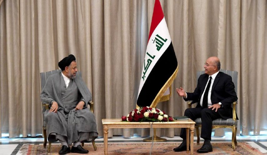 الرئيس العراقي و وزير الامن الايراني يؤكدان عمق الروابط بين البلدين
