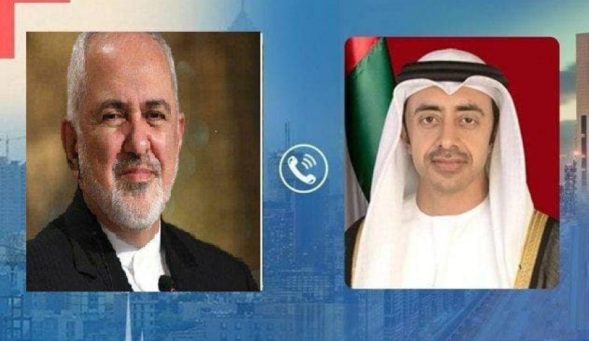 ظريف ونظيره الاماراتي يبحثان العلاقات بين البلدين