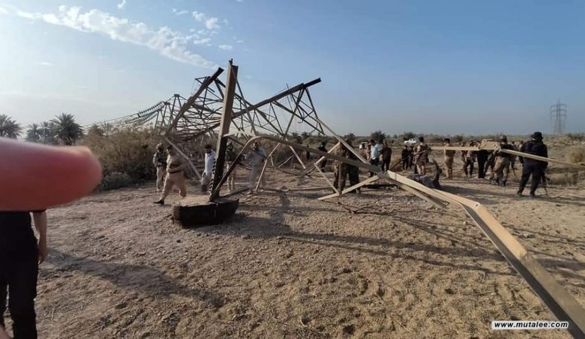  خطوط نقل الطاقة الكهربائية في كربلاء تتعرض لهجوم تخريبي