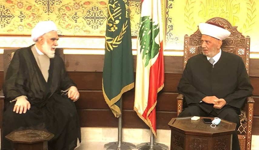 مفتي الجمهورية اللبنانية يستقبل وفدا ايرانيا