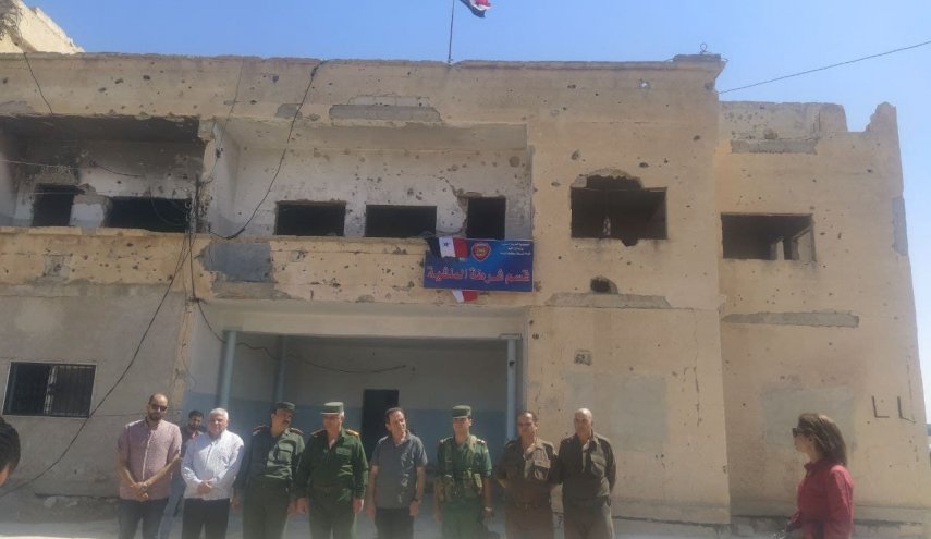 قائد شرطة محافظة درعا يعيد افتتاح مخفر شرطة درعا البلد
