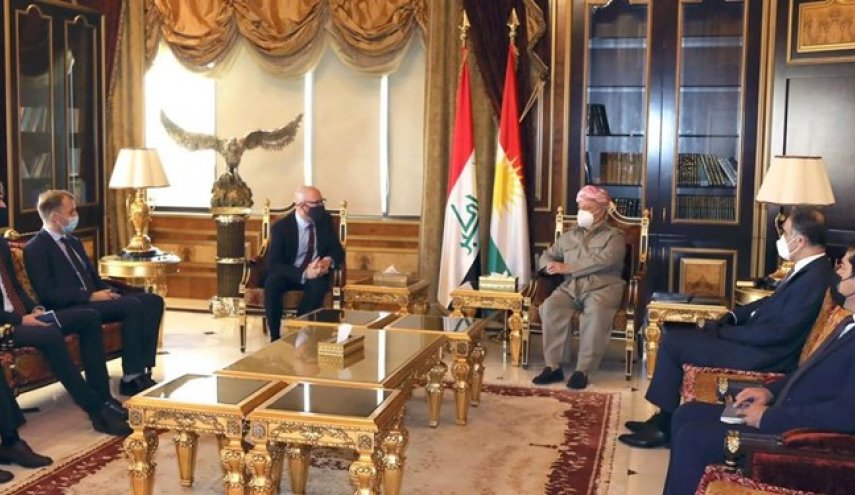 دیدار سرکنسول انگلیس در اربیل با بارزانی
