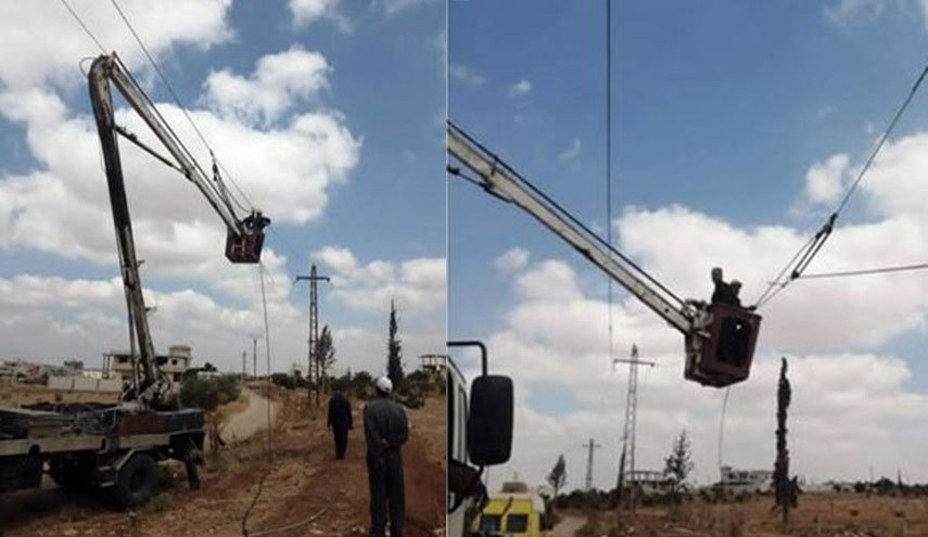 استمرار الجهود لإعادة التيار الكهربائي إلى درعا البلد