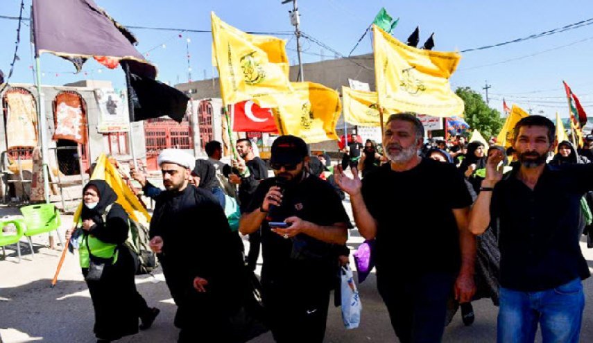 بالصور.. قوافل الأربعين التركية والأذربيجانية تحت مظلة دعم وتأمين النجباء العراقية


