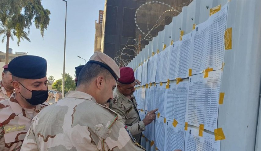 إجراءات أمنية مكثفة قرب مراكز الاقتراع في مدينة الصدر
