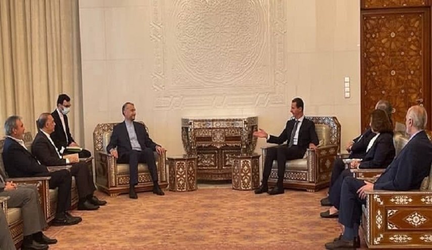 الرئيس السوري يستقبل وزير الخارجية الايراني 