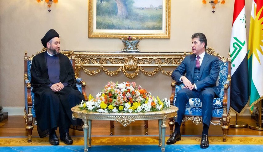 الحكيم وبارزاني يبحثان نتائج الانتخابات والعلاقة بين بغداد وأربيل