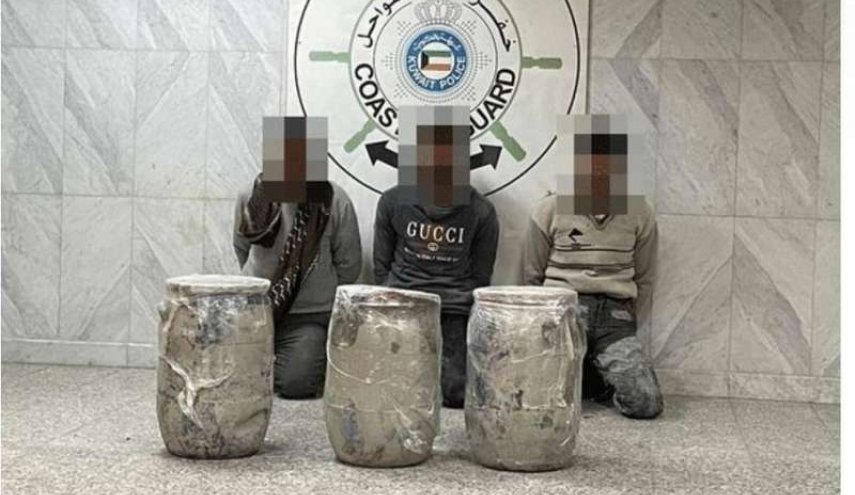 الكويت تحبط محاولة 3 متسللين بحرا تهريب 86 كيلو غرام حشيش
