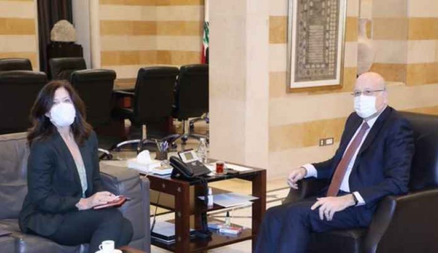 'شيا' سلمت ميقاتي كتابا أجابت خلاله على بعض الهواجس اللبنانية