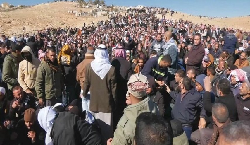 تشییع پیکر شهید «سلیمان الهذالین» در کرانه باختری