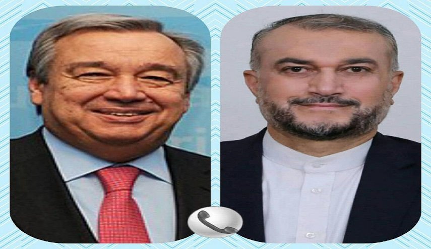 أمير عبد اللهيان يبحث ملفات اليمن وأفغانستان والنووي مع غوتيريش