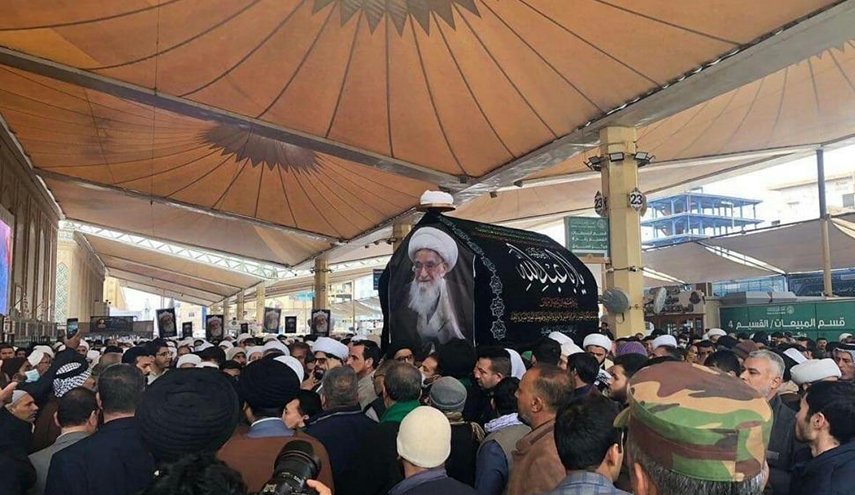 وصول جثمان المرجع آية الله صافي كلبايكاني الى كربلاء المقدسة