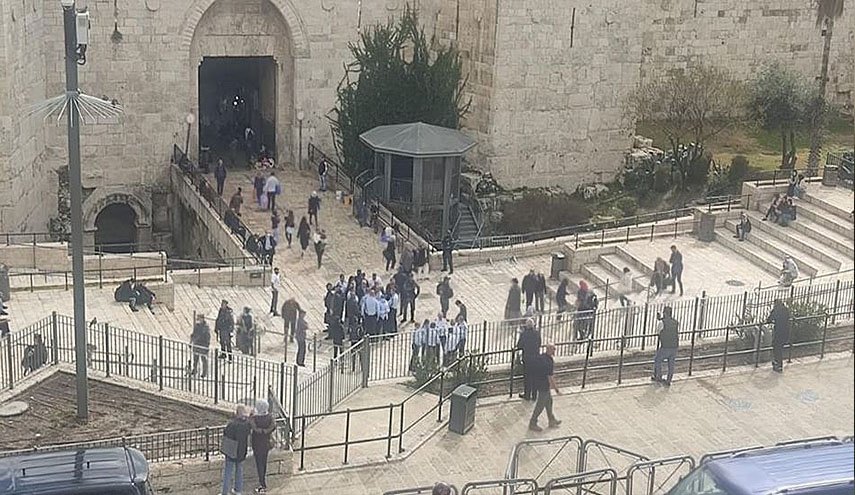 اقتحام منطقة باب العامود بالقدس من قبل وزير داخلية الاحتلال  