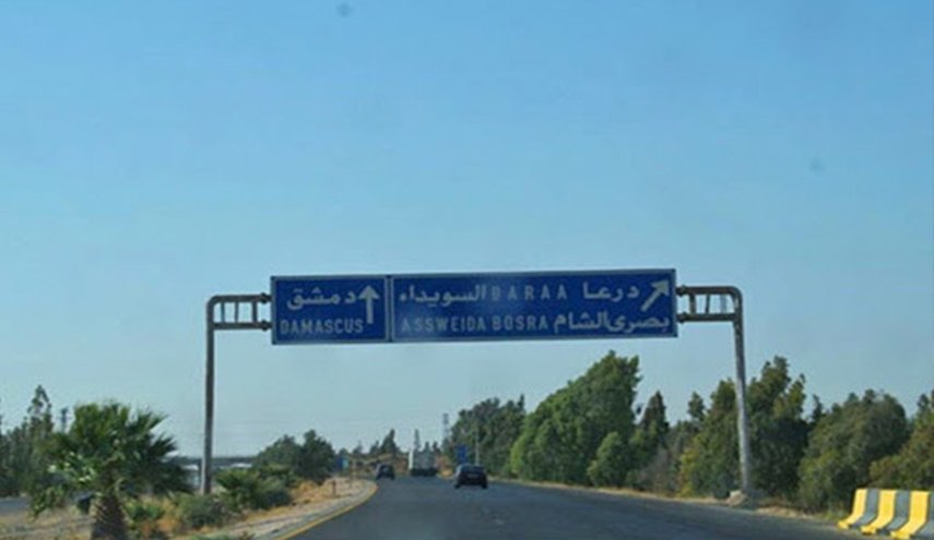مقتل إرهابي أثناء قيامه بزرع عبوة ناسفة على أوتستراد درعا-دمشق