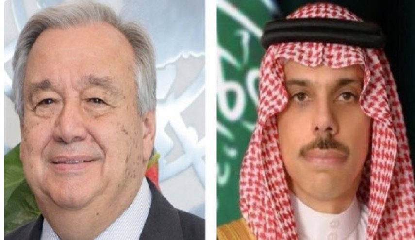 گفت‌وگوی تلفنی «بن فرحان» با دبیرکل سازمان ملل