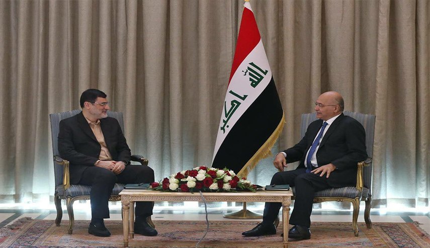 هذا ما أكد عليه صالح ونائب الرئيس الإيراني خلال لقائهما في بغداد