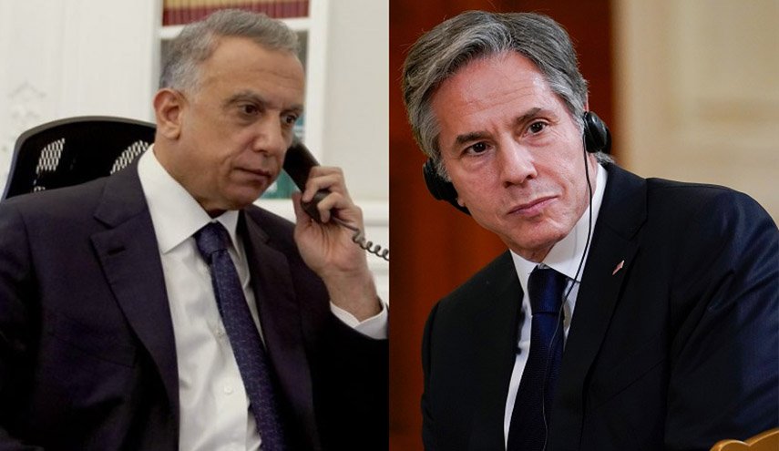 الكاظمي  يتلقى اتصالاً هاتفياً من بلينكن.. ما الذي دار بينهما؟