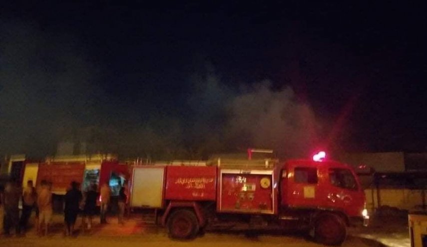 حريق يسفر عن انفجار اعتدة داخل مقر فرقة العباس القتالية بكربلاء