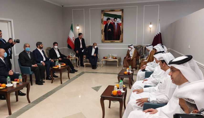 وزير النقل القطري یصل إلى جزيرة كيش
