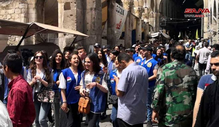 بمشاركة شعبية واسعة.. مسيرة حاشدة في دمشق بمناسبة يوم القدس العالمي