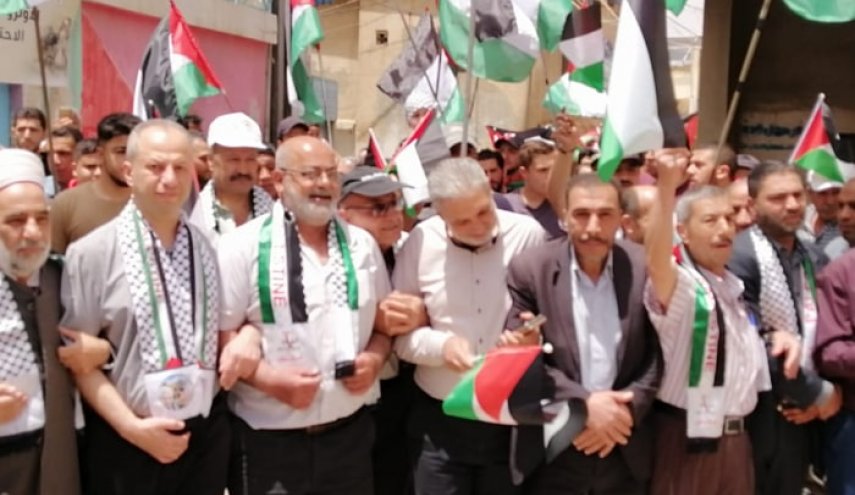 مسيرة في مخيم الجليل شرق لبنان دعما للقدس