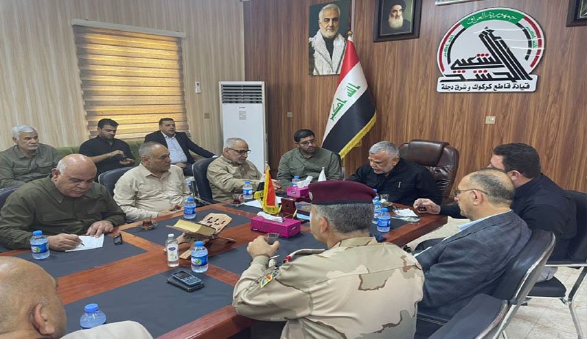 العامري يتدارس مع قيادات الحشد الوضع الامني في كركوك