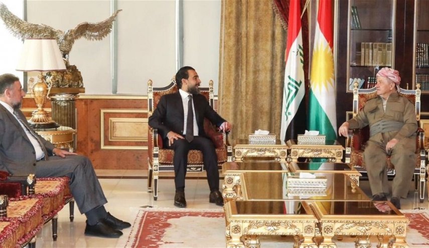 بارزاني يستقبل الحلبوسي والخنجر في اربيل