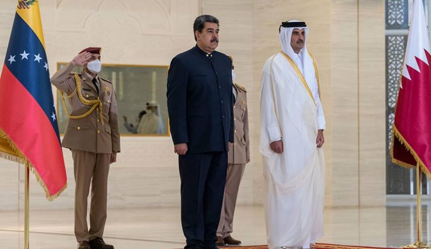 أمير قطر والرئيس الفنزويلي يعقدان جلسة مباحثات رسمية