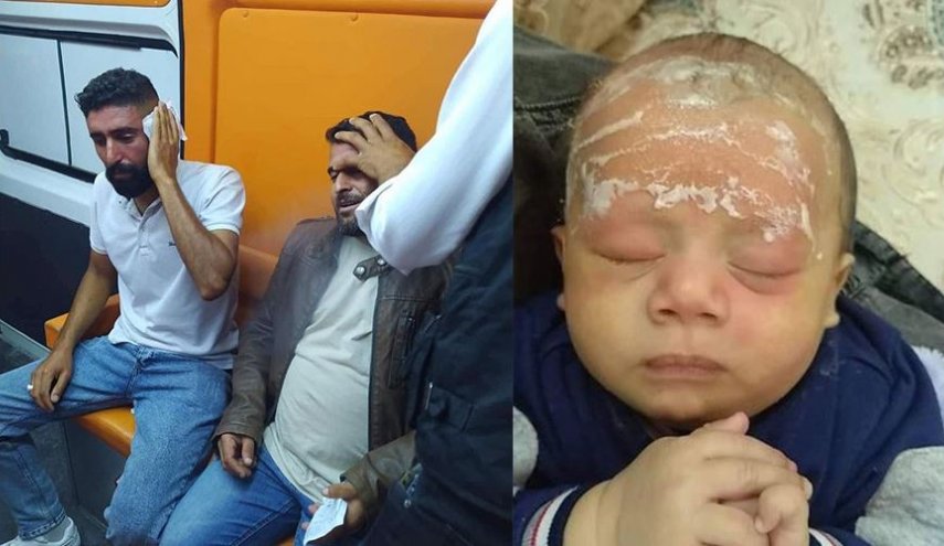 مستوطنون صهاينة يعتدون على رضيع برشهم غاز الفلفل