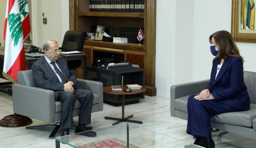 السفيرة الأمريكية تطلع عون على نتائج الاتصالات مع الاسرائيليين حول ملف ترسيم الحدود