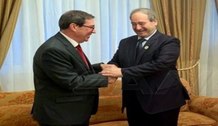 المقداد يبحث مع نظيره الكوبي تنسيق المواقف في مجالات العمل الدولية