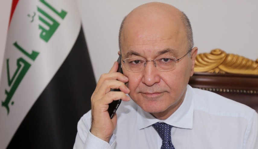 الرئيس العراقي يطمئنّ على اوضاع الحجاج
