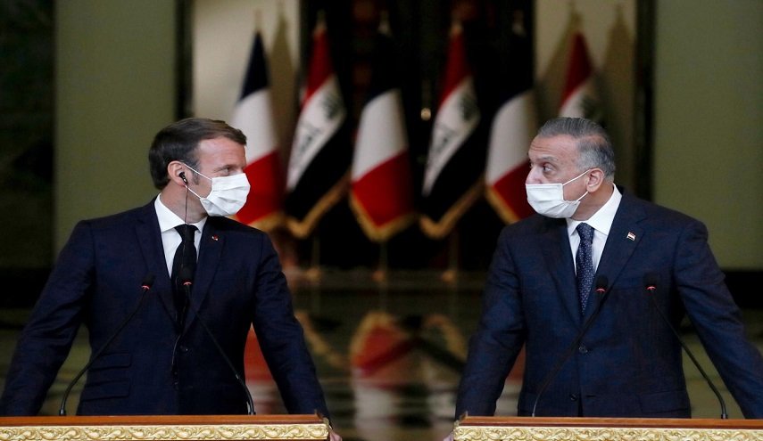 ماكرون يغرد بالعربية حول أزمة العراق.. ماذا قال؟